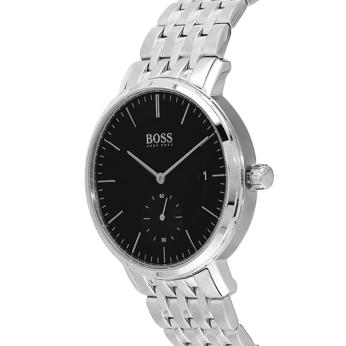 Hugo Boss Corporal 1513641 Silver-Tone Black Dial Men's Watch