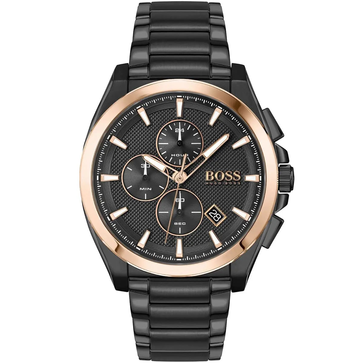 Hugo Boss Grandmaster 1513885 Gunmetal Rose Gold Chronograph Men's Watch