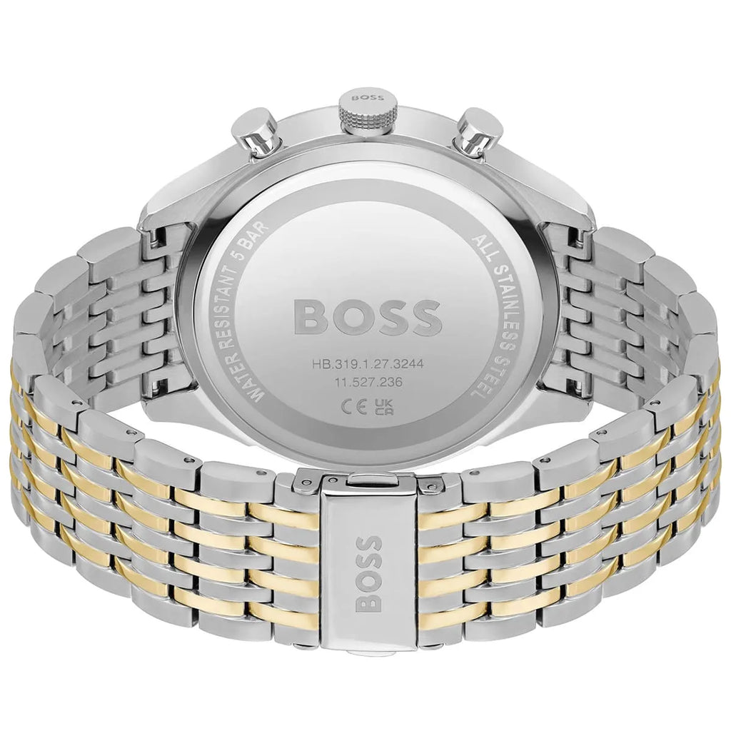 Hugo Boss Gregor 1514053 Two-Tone Silver Gold Grey Dial Chronograph Watch