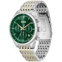Hugo Boss Gregor 1514081 Two-Tone Green Dial Chronograph Men's Watch