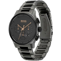 Hugo Boss Peak 1513814 Gunmetal Grey IP Silver Accents Men's Watch