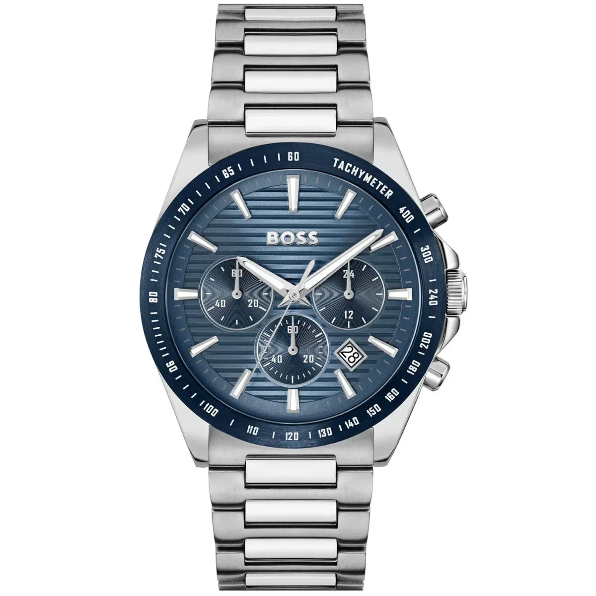Hugo Boss Strike 1514240 Silver-Tone Blue Dial Chronograph Men's Watch