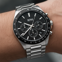 Hugo Boss Strike 1514290 Silver-Tone Black Dial Chronograph Men's Watch