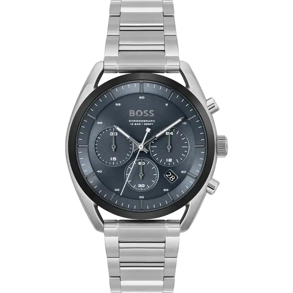 Hugo Boss Top 1514093 Silver-Tone Blue Dial Chronograph Men's Watch