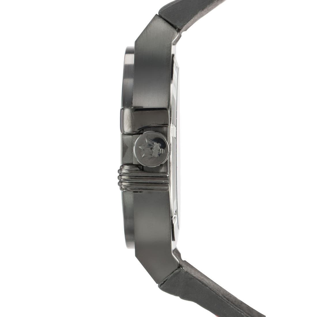 Maserati Potenza R8851108010 Black Case Black Leather Red Stitching Watch