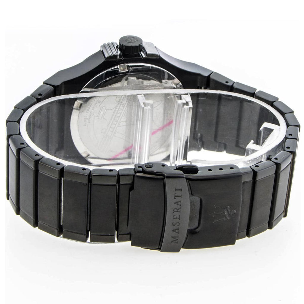 Maserati Potenza R8853108003 Men's Black Stainless Steel Big Logo Watch