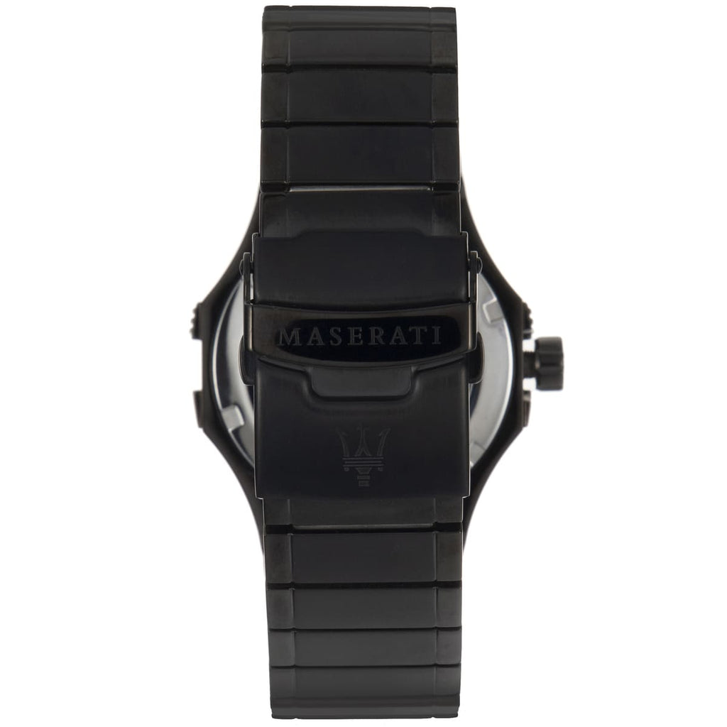 Maserati Potenza R8853108003 Men's Black Stainless Steel Big Logo Watch