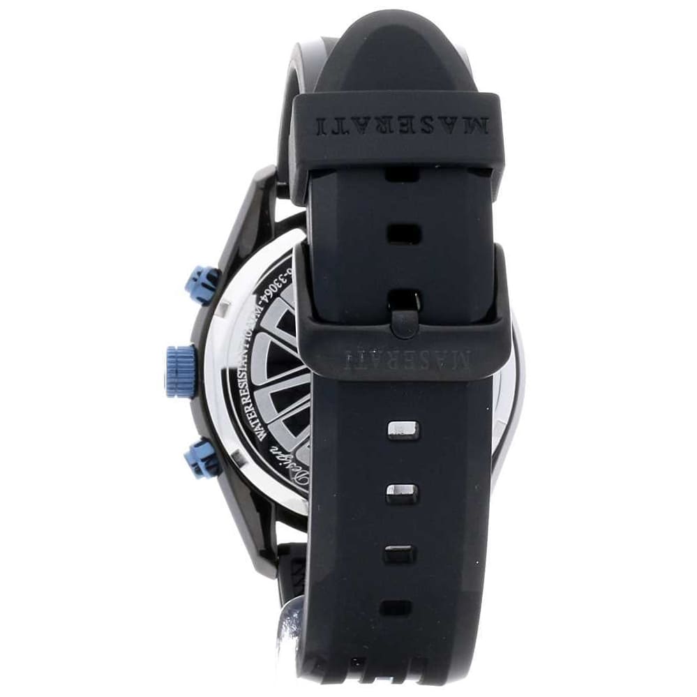 Maserati Traguardo R8871612006 Men's Black Watch Blue Bezel