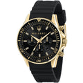 Maserati Sfida R8871640001 Men's Gold Watch Black Rubber
