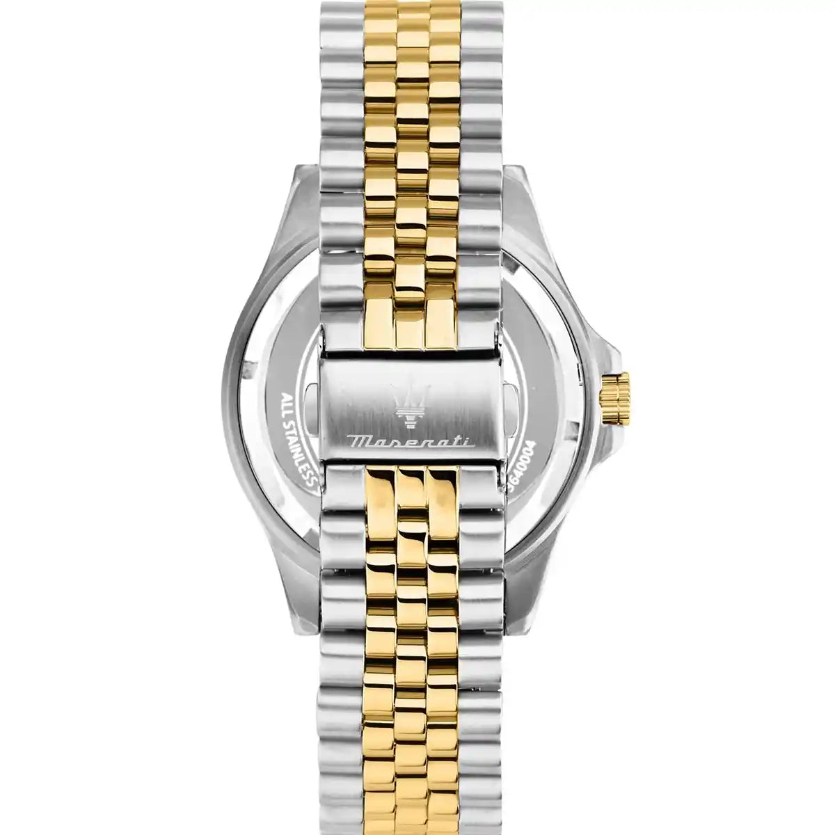 Maserati Sfida R8853140009 Two-Tone Black Dial Gold Trident Men's Watch