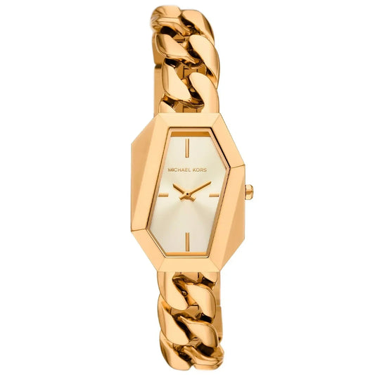 Michael Kors Gia MK4878 Gold-Tone Hexagonal Chain Watch