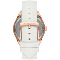 Michael Kors Jessa MK6945 Rose Gold-Tone White Dial White Rubber Women's Watch