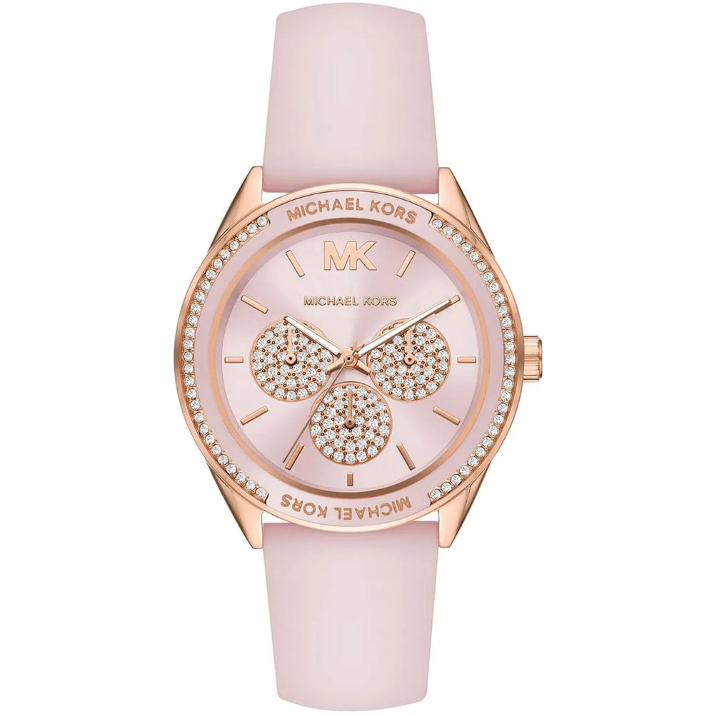Michael Kors Jessa MK6946 Rose Gold-Tone Pink Dial Pink Rubber Women's Watch