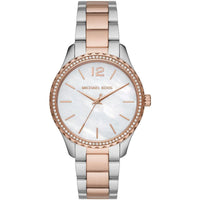 Michael Kors Layton MK6849 Two-Tone MOP Crystal Watch