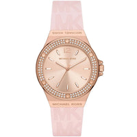 Michael Kors Lennox MK7282 Rose Gold & Pink Logo Silicone Watch