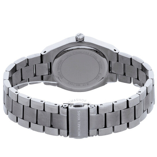 Michael Kors MK4370 Women’s Silver Dial Silver Stainless Steel Crystal MK Logo Watch