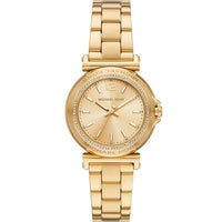 Michael Kors Maren MK7516 Gold-Tone Crystal Rectangular Watch