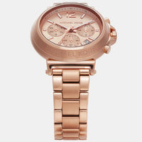 Michael Kors Raquel MK4688 Rose Gold-Tone Chronograph Geometric Case Women's Watch