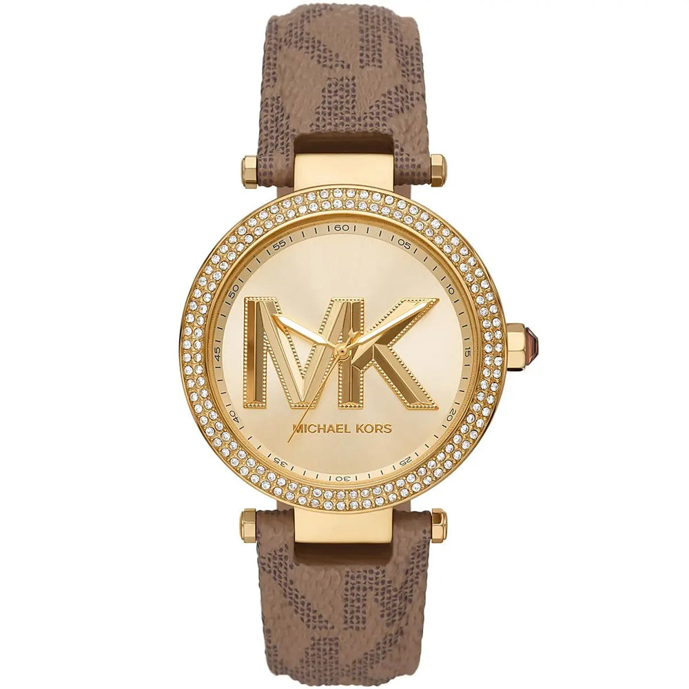 Michael Kors Liliane MK2973 Gold Watch with Yellow MK Logo Strap