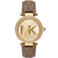 Michael Kors Liliane MK2973 Gold Watch with Yellow MK Logo Strap
