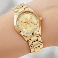 Michael Kors Mini Slim Runway MK3477 Gold Logo Watch