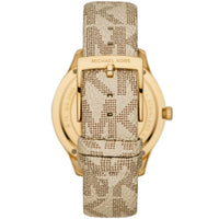 Michael Kors Runway MK6999 Gold Metallic Logo Strap Watch