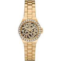 Michael Kors Lennox MK7394 Gold-Tone Watch with Pavé Leopard Print Dial