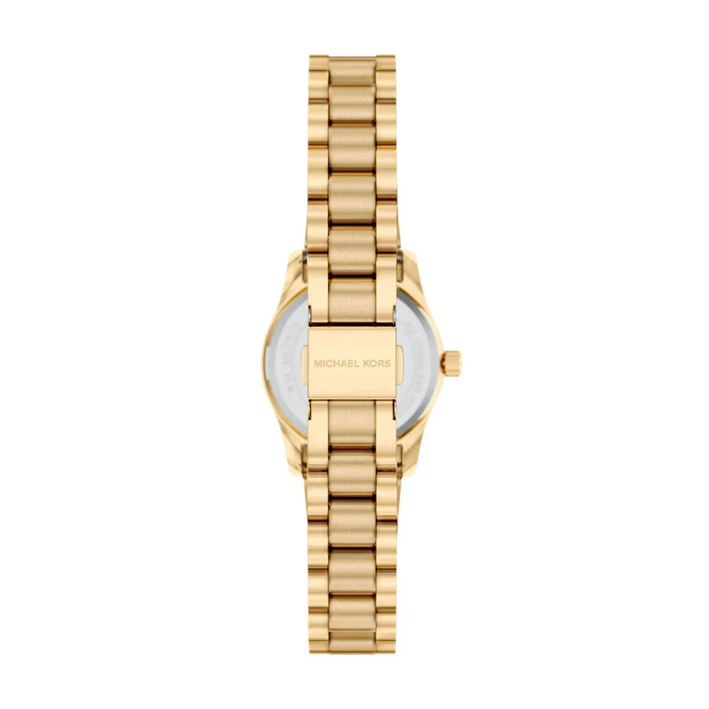 Michael Kors Petite Lexington MK7578 Gold Tone Tiger's Eye Dial Watch
