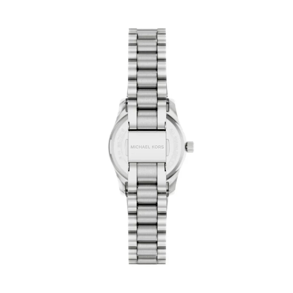 Michael Kors Petite Lexington MK7580 Silver Tone Brushed Green Dial Watch