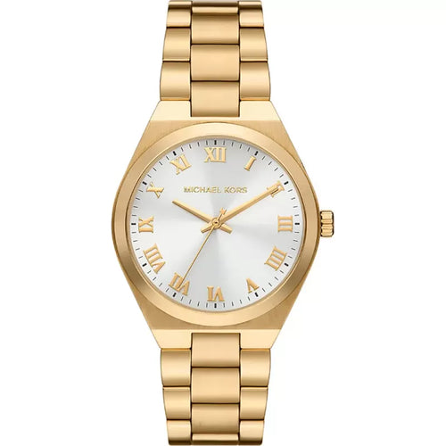 Michael Kors MK7391 Women’s White Dial Gold Stainless Steel Lennox Watch
