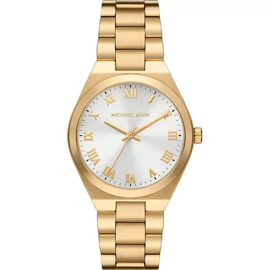Michael Kors MK7391 Women’s White Dial Gold Stainless Steel Lennox Watch