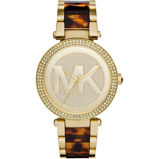 Michael Kors Parker MK6109 Gold & Tortoise Logo Watch