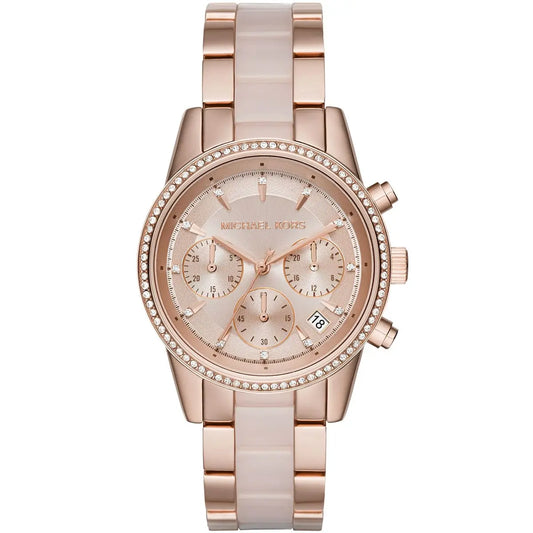 Michael Kors Ritz MK6307 Rose Gold & Blush Acetate Watch