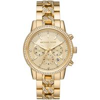 Michael Kors Ritz MK6937 Gold Pavé Chronograph Watch