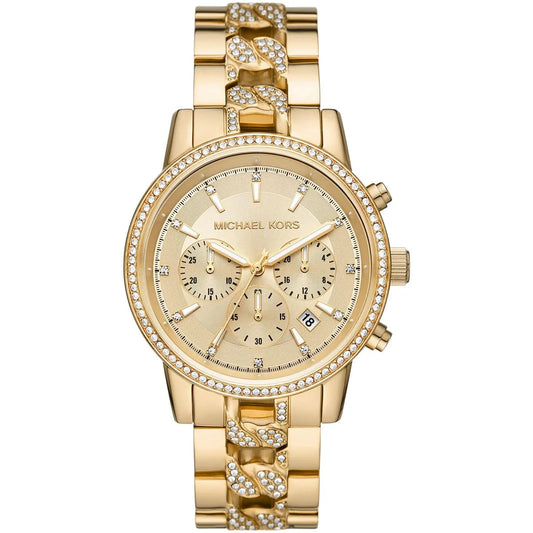 Michael Kors Ritz MK6937 Gold Pavé Chronograph Watch