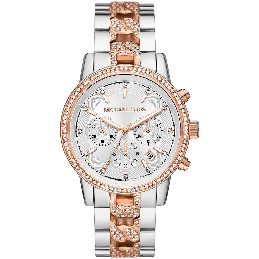 Michael Kors Ritz MK6938 Two-Tone Pavé Chronograph Watch