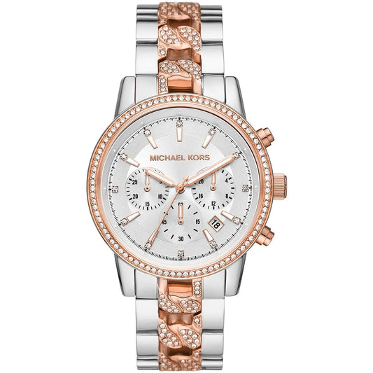 Michael Kors Ritz MK6938 Two-Tone Pavé Chronograph Watch