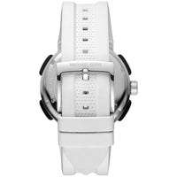 Michael Kors Sidney MK6947 Silver-Tone Black Dial White Rubber Women's Watch
