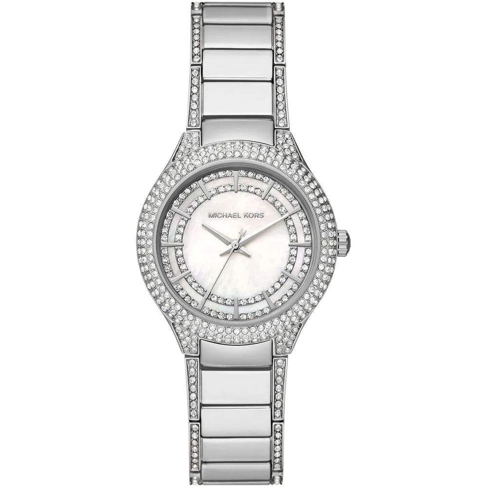 Michael Kors Sylvia MK4657 Silver-Tone Crystal Pave Watch