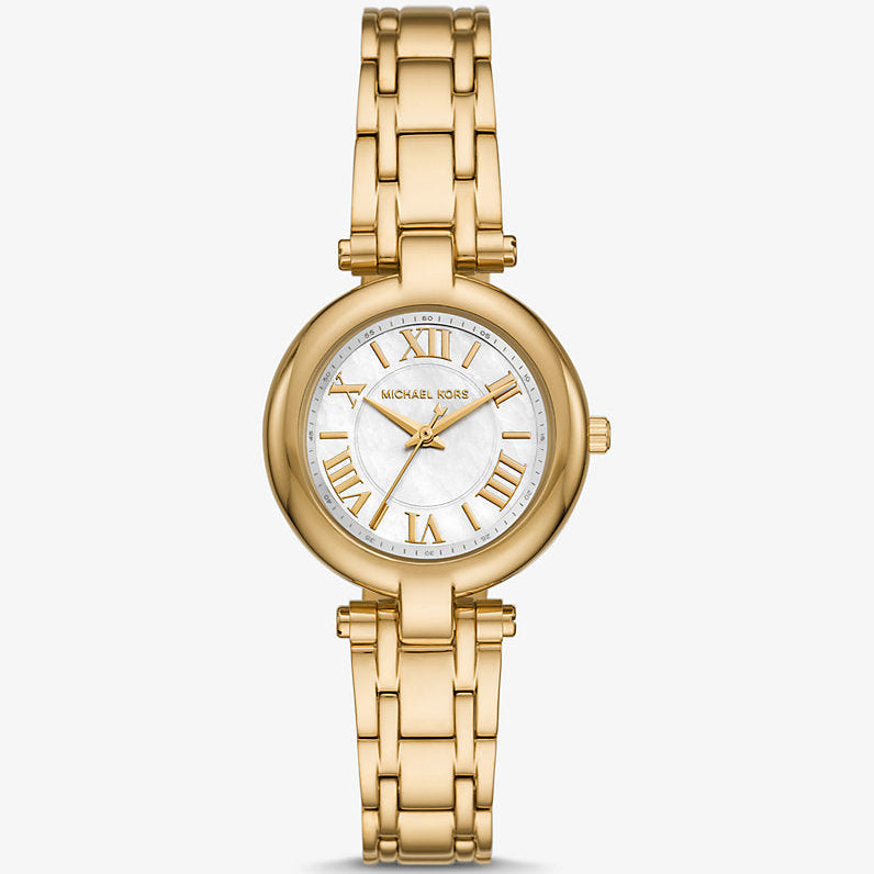 Michael Kors Lennox MK01083 Gold-Tone White Mother of Pearl Women's Watch
