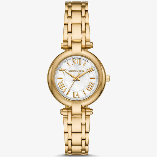 Michael Kors Lennox MK01083 Gold-Tone White Mother of Pearl Women's Watch