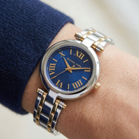 Michael Kors Lennox MK01085 Two-Tone Silver & Gold Blue Mother of Pearl Women's Watch