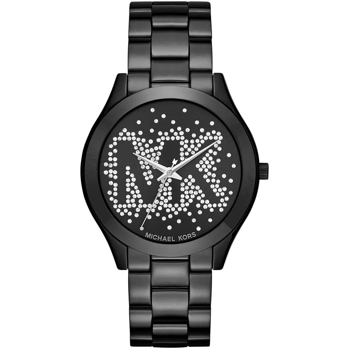 Michael Kors MK3589 Runway Slim Women’s Black Crystal Dial Stainless Steel Watch