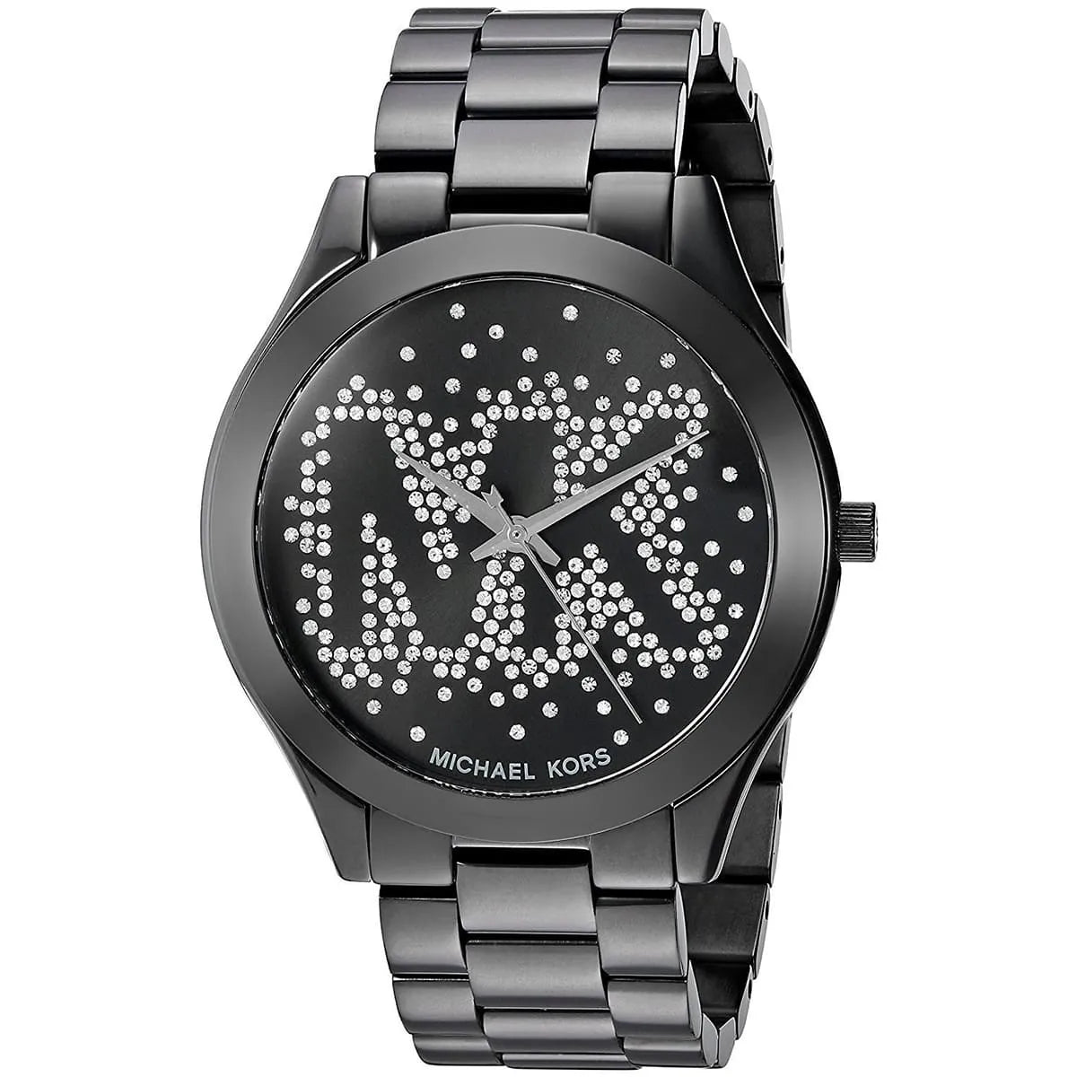 Michael Kors MK3589 Runway Slim Women’s Black Crystal Dial Stainless Steel Watch