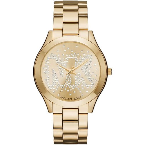 Michael Kors MK3590 Runway Slim Women’s Gold Crystal Dial Stainless Steel Watch
