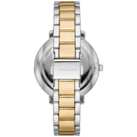 Michael Kors Pyper MK4595 Two-Tone Silver & Gold MK Logo White Dial Women's Watch