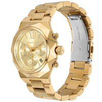 Michael Kors Raquel MK4690 Gold-Tone Chronograph Geometric Case Women's Watch