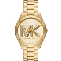 Michael Kors MK4732 Women’s Gold Dial Gold Stainless Steel Crystal Logo Watch