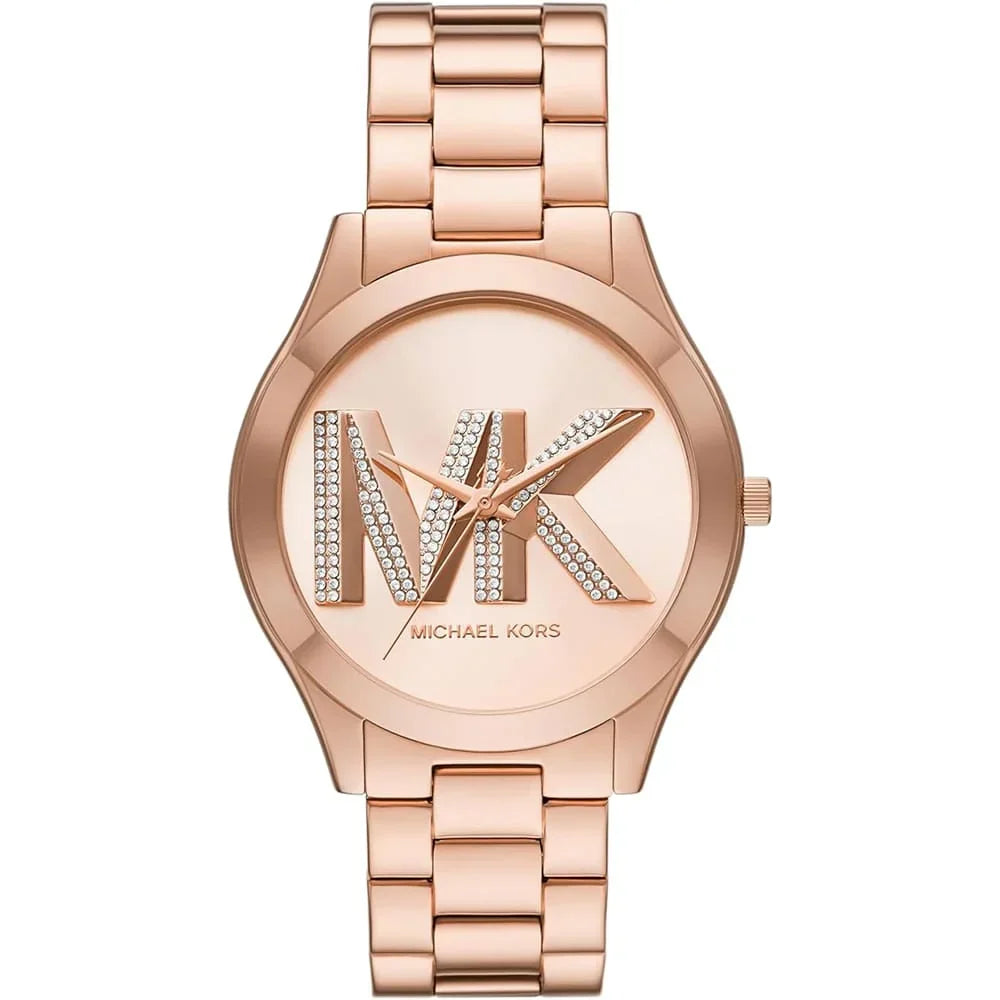 Michael Kors MK4733 Women’s Rose Gold Dial Stainless Steel Crystal Logo Watch
