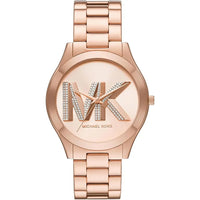 Michael Kors MK4733 Women’s Rose Gold Dial Stainless Steel Crystal Logo Watch